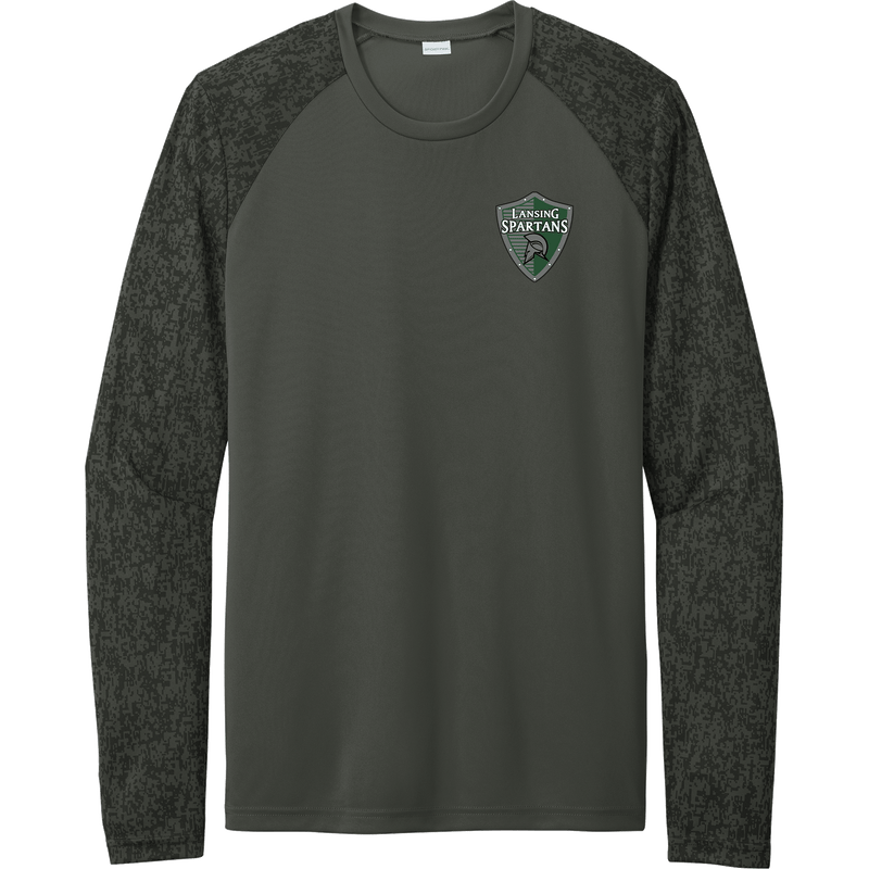 Lansing Spartans Long Sleeve Digi Camo Tee