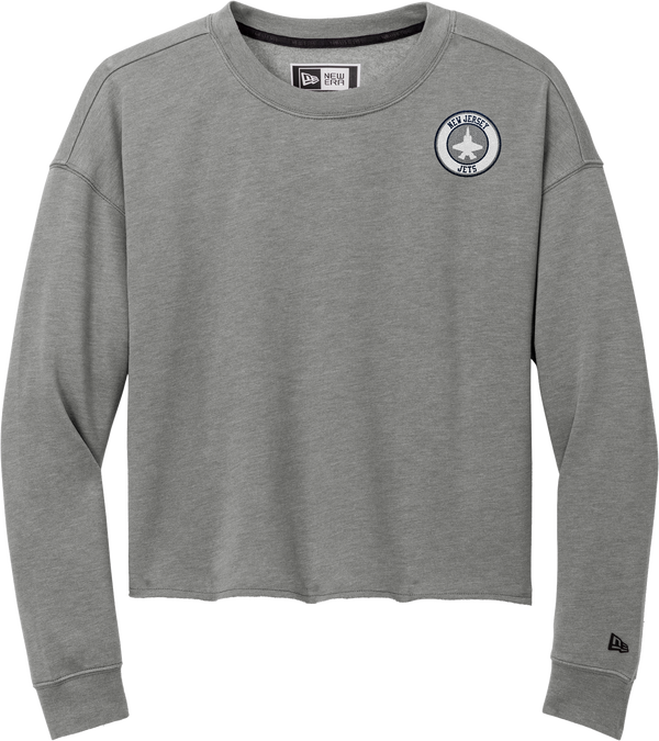 NJ Jets New Era Ladies Tri-Blend Fleece Crop Crew