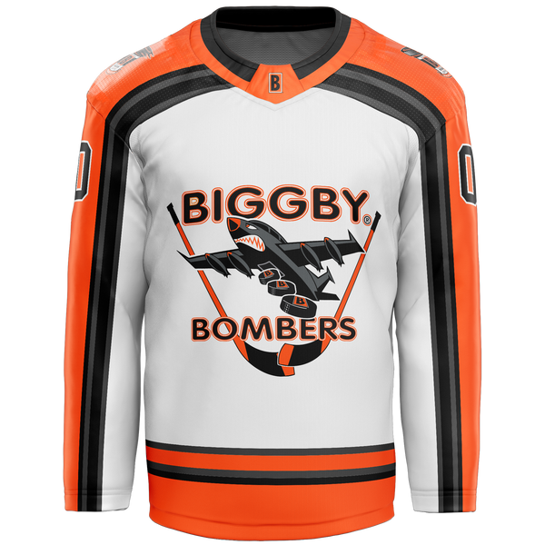 Biggby Coffee Hockey Club Tier 2 Bombers Youth Goalie Sublimated Jersey