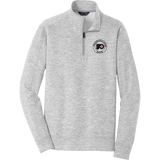 Philadelphia Flyers Elite PosiCharge Electric Heather Fleece 1/4-Zip Pullover