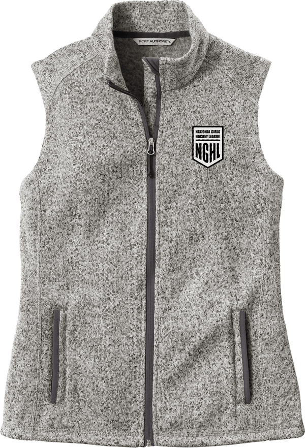 NGHL Ladies Sweater Fleece Vest