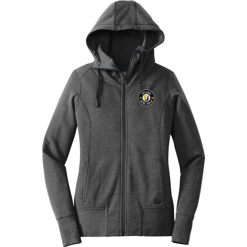 Upland Disc Golf New Era Ladies Tri-Blend Fleece Full-Zip Hoodie