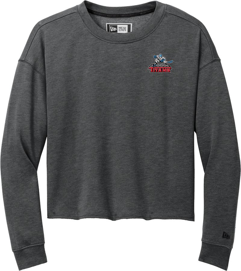 NJ Titans New Era Ladies Tri-Blend Fleece Crop Crew