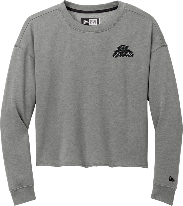 Igloo Jaguars New Era Ladies Tri-Blend Fleece Crop Crew