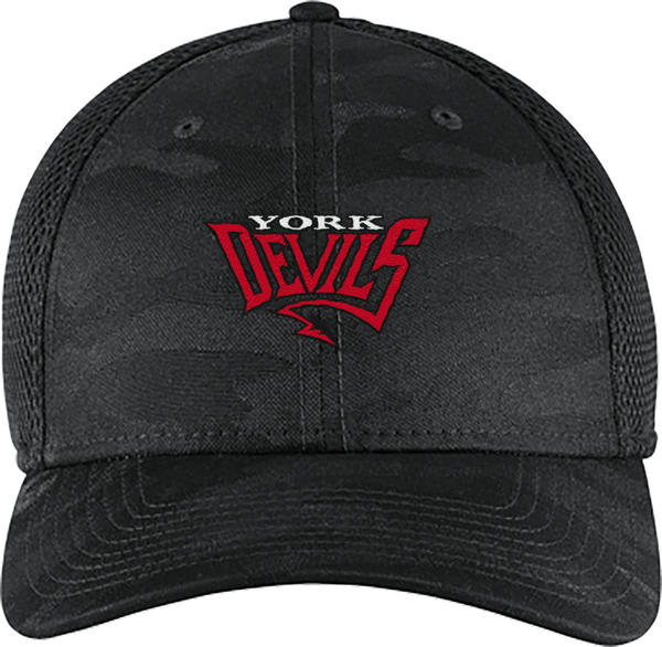 York Devils New Era Tonal Camo Stretch Tech Mesh Cap