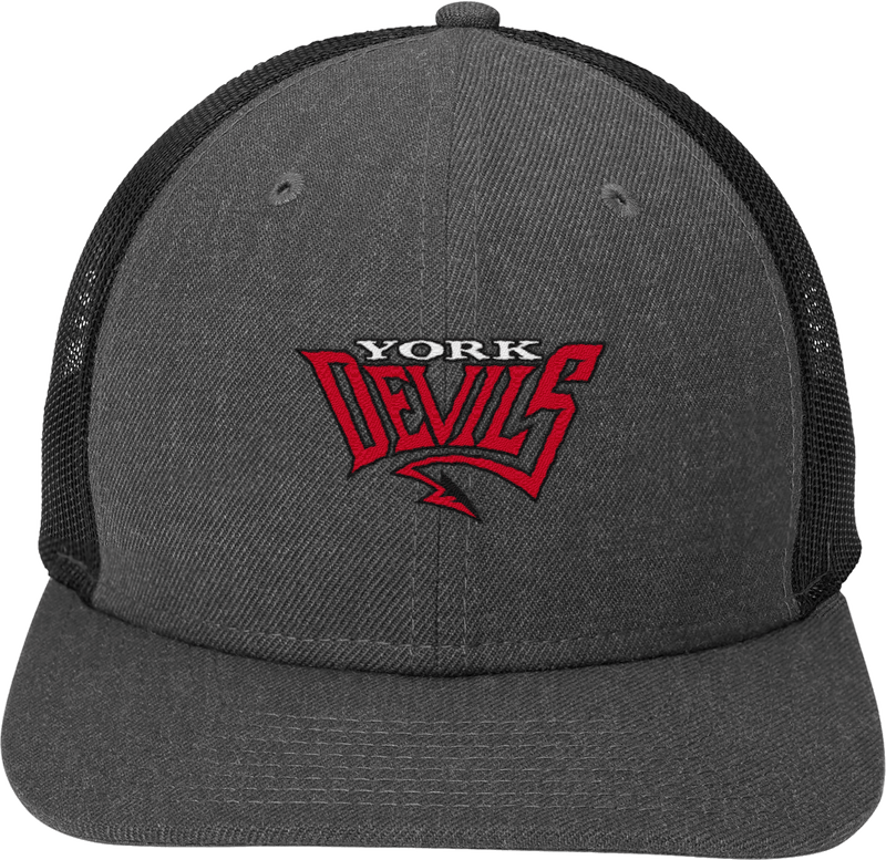 York Devils New Era Snapback Low Profile Trucker Cap