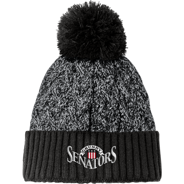 Grundy Senators New Era Marled Knit Pom Beanie