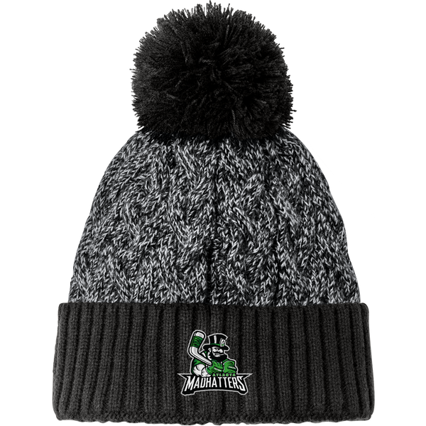 Atlanta Madhatters New Era Marled Knit Pom Beanie