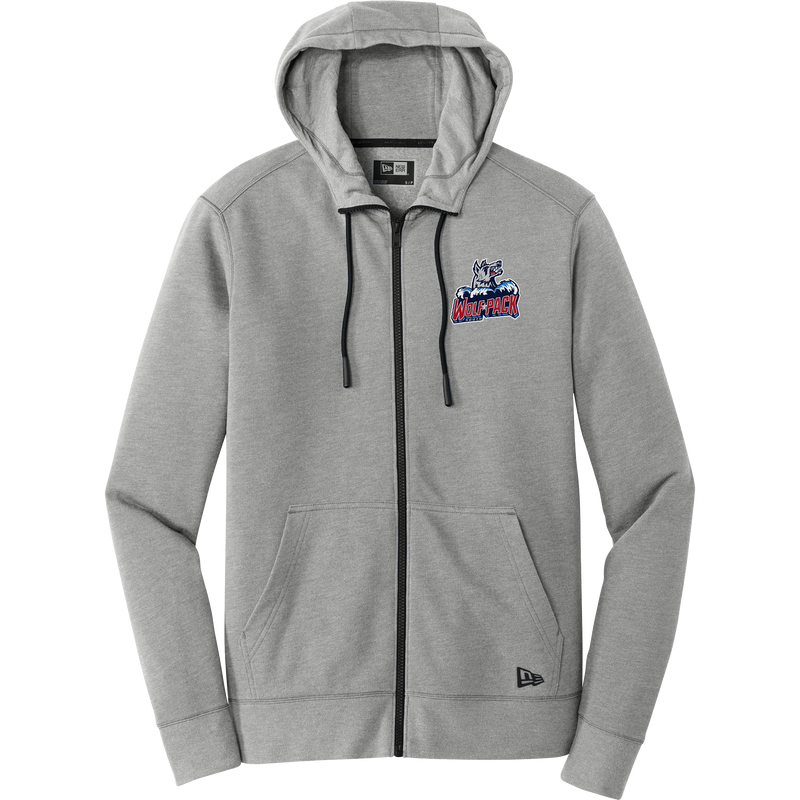 CT Wolfpack South New Era Tri-Blend Fleece Full-Zip Hoodie