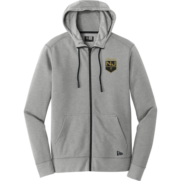 NJ Raiders New Era Tri-Blend Fleece Full-Zip Hoodie