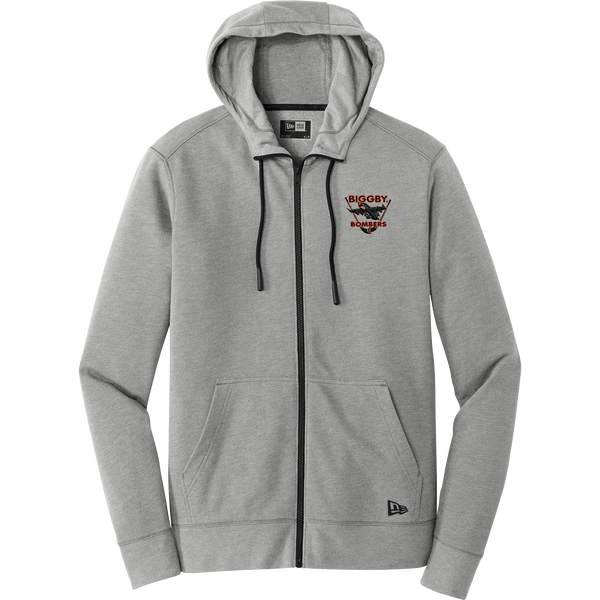 Biggby Bombers New Era Tri-Blend Fleece Full-Zip Hoodie