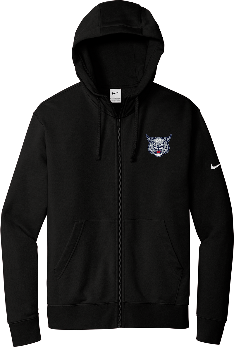 CT Bobcats Nike Club Fleece Sleeve Swoosh Full-Zip Hoodie