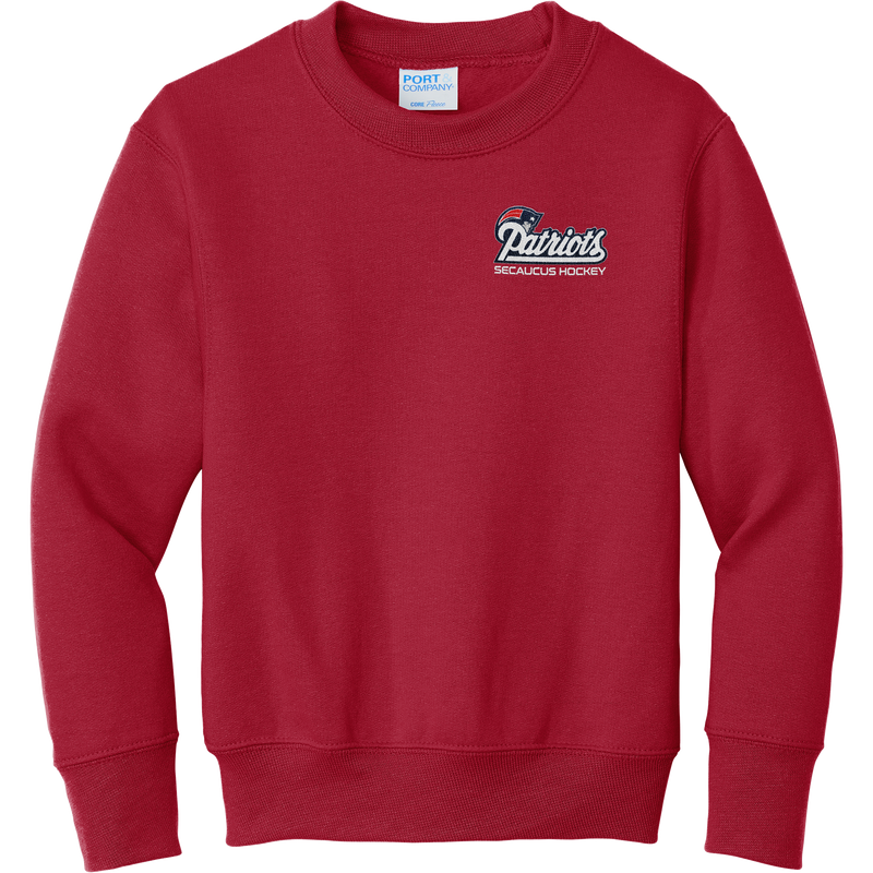 Secaucus Patriots Youth Core Fleece Crewneck Sweatshirt