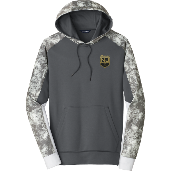 NJ Raiders Sport-Wick Mineral Freeze Fleece Colorblock Hooded Pullover