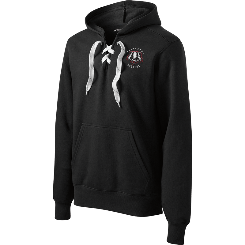 Scary Badgers Lace Up Pullover Hooded Sweatshirt