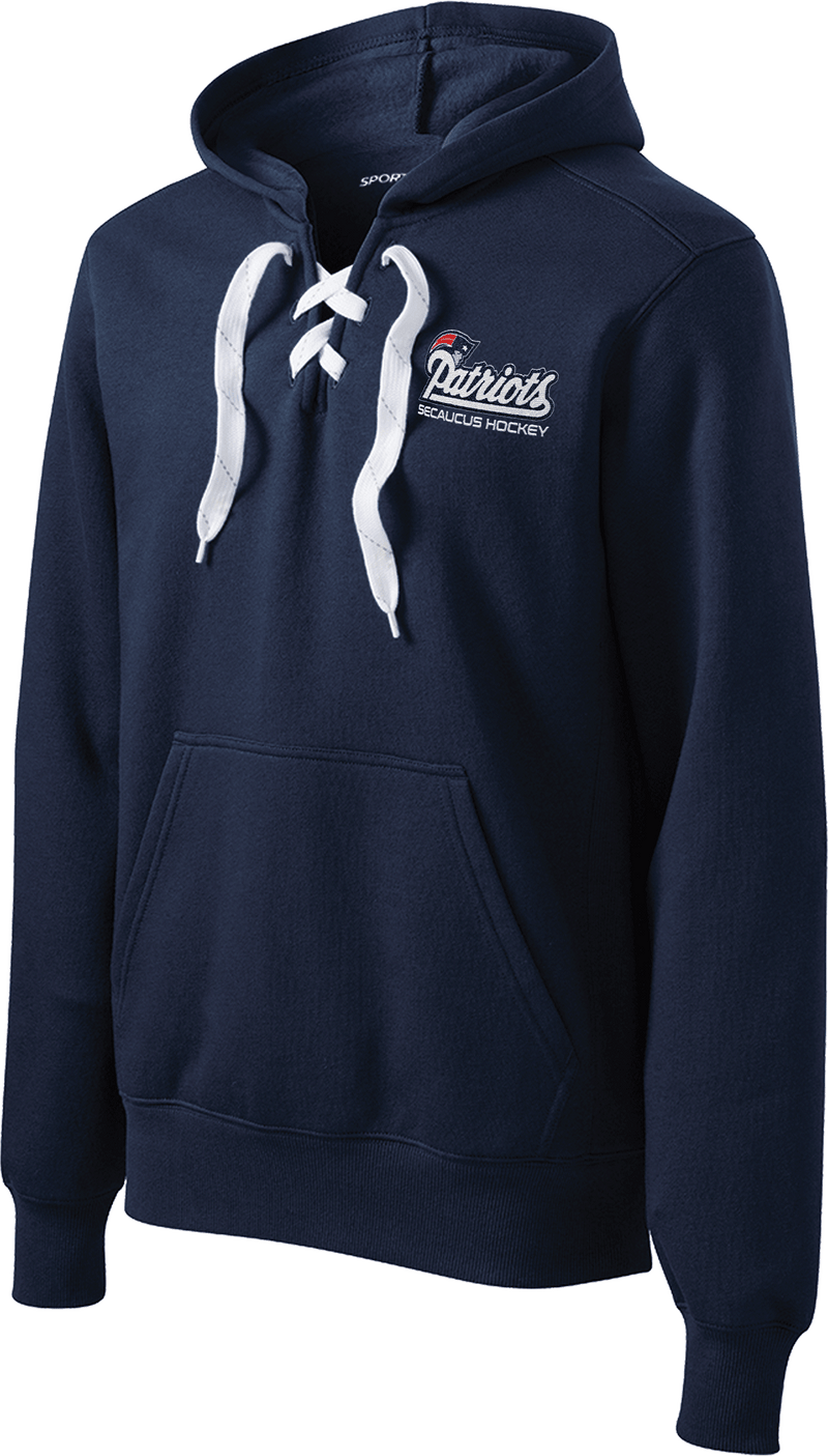 Secaucus Patriots Lace Up Pullover Hooded Sweatshirt