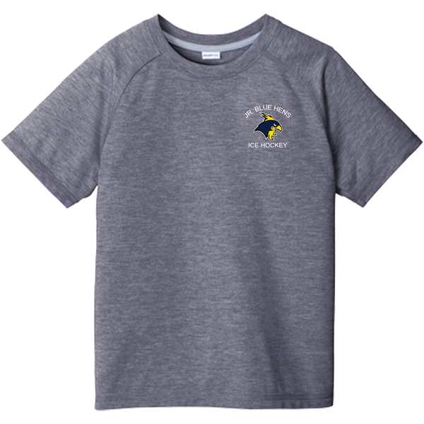 Delaware Jr. Blue Hens Youth PosiCharge Tri-Blend Wicking Raglan Tee
