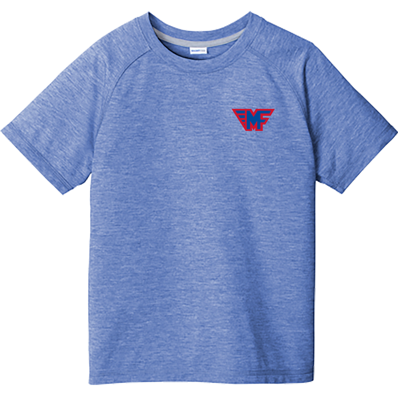 Mid-Fairfield Youth PosiCharge  Tri-Blend Wicking Raglan Tee