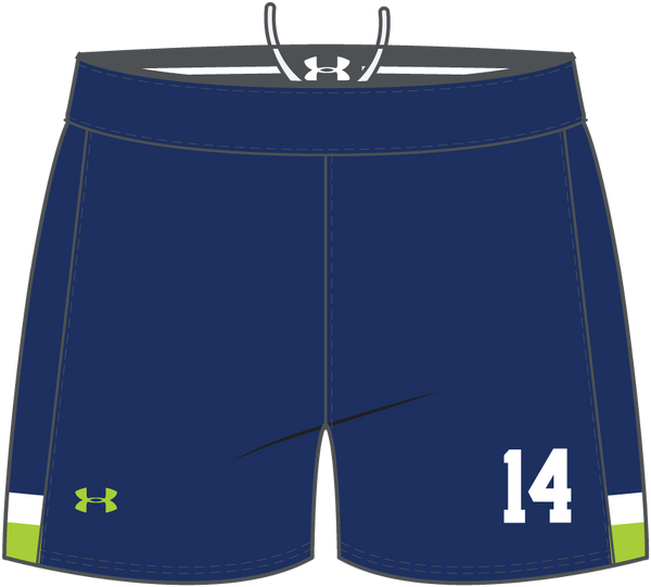 CLC Lacrosse UA Women's Gametime 5 Inch Short (Navy)